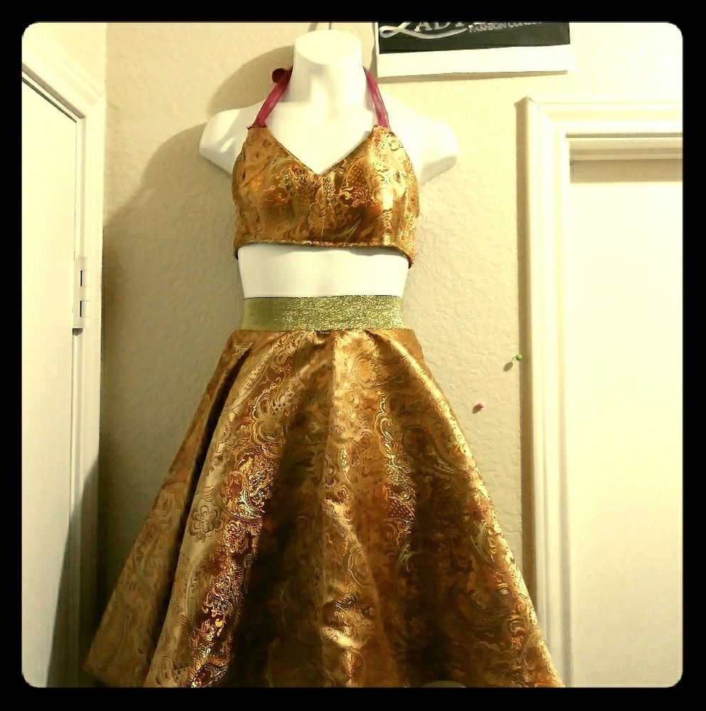 2 pc Halter & Skirt outfit